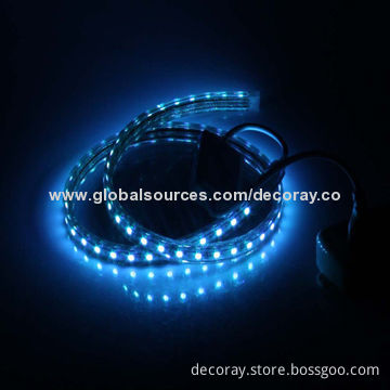 RGB high voltage SMD flexible LED strip, SMD 3528, AC220V leads, lifespan 30,000hrs/skid-proof/60LED